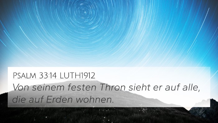 Psalm 33:14 LUTH1912 Bible Verse Image