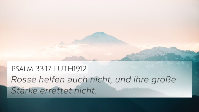 Psalm 33:17 LUTH1912 Bible Verse Image