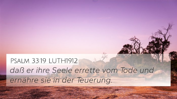 Psalm 33:19 LUTH1912 Bible Verse Image