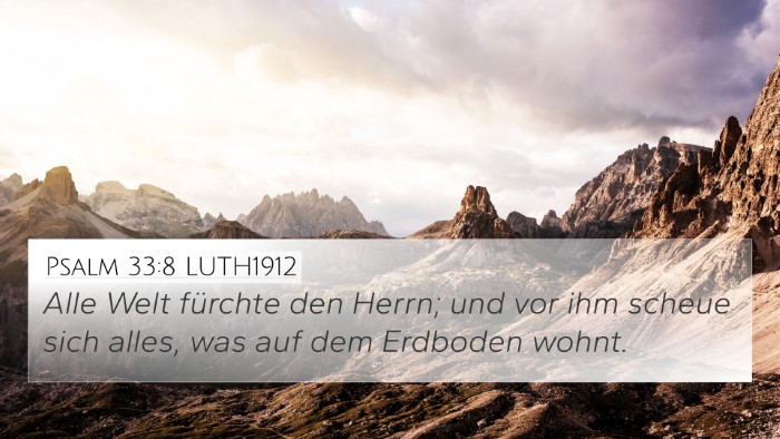 Psalm 33:8 LUTH1912 Bible Verse Image