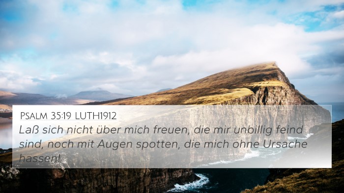 Psalm 35:19 LUTH1912 Bible Verse Image