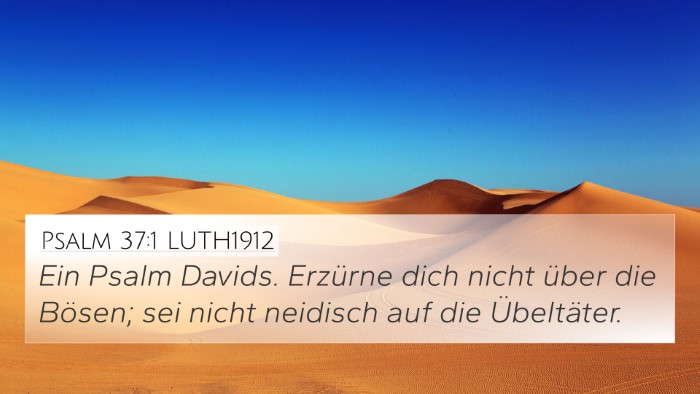 Psalm 37:1 LUTH1912 Bible Verse Image