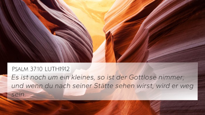 Psalm 37:10 LUTH1912 Bible Verse Image