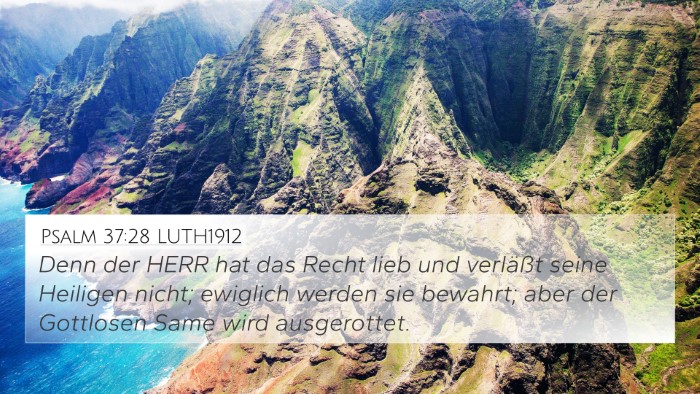 Psalm 37:28 LUTH1912 Bible Verse Image