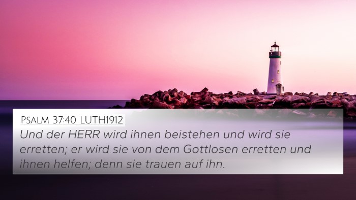 Psalm 37:40 LUTH1912 Bible Verse Image