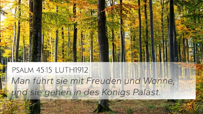 Psalm 45:15 LUTH1912 4K Wallpaper - Man führt sie mit Freuden und Wonne, und sie - 4K Wallpaper Bible Verse
