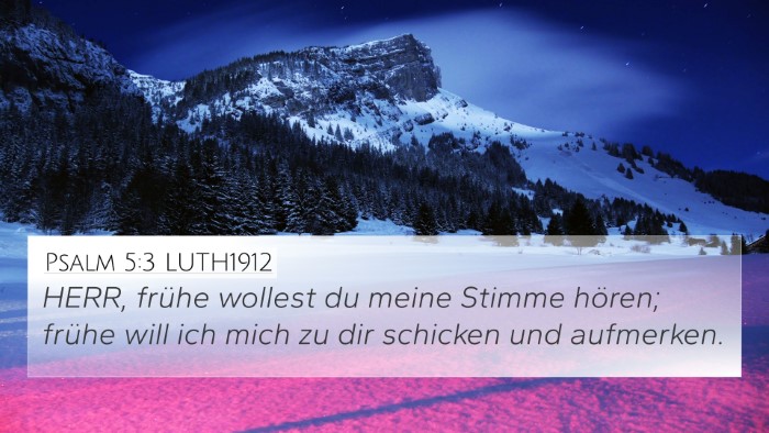 Psalm 5:3 LUTH1912 Bible Verse Image