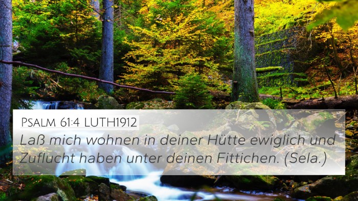 Psalm 61:4 LUTH1912 Bible Verse Image