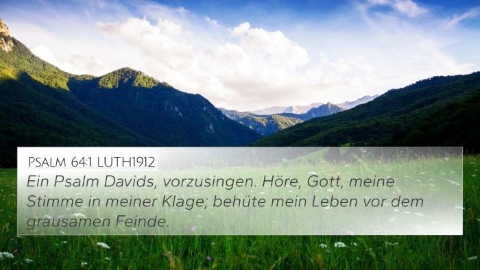 Psalm 64:1 LUTH1912 Bible Verse Image