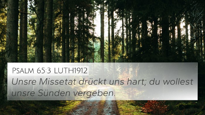 Psalm 65:3 LUTH1912 Bible Verse Image