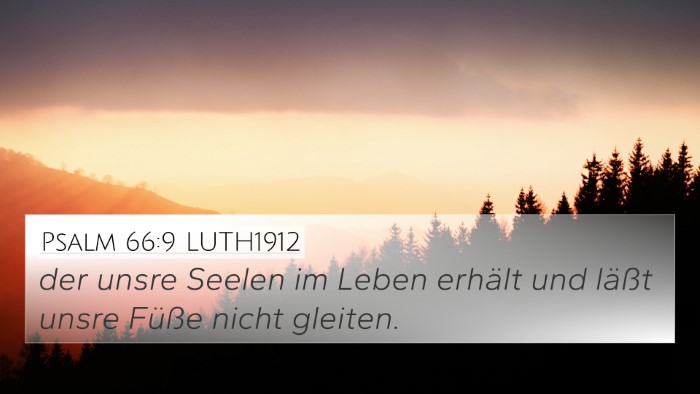 Psalm 66:9 LUTH1912 Bible Verse Image