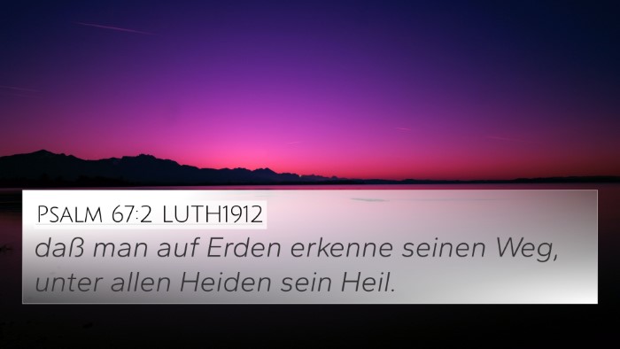 Psalm 67:2 LUTH1912 Bible Verse Image