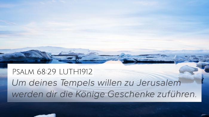 Psalm 68:29 LUTH1912 Bible Verse Image