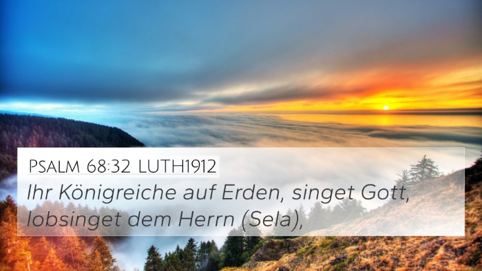 Psalm 68:32 LUTH1912 Bible Verse Image