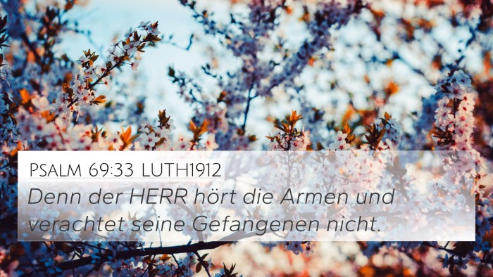 Psalm 69:33 LUTH1912 Bible Verse Image