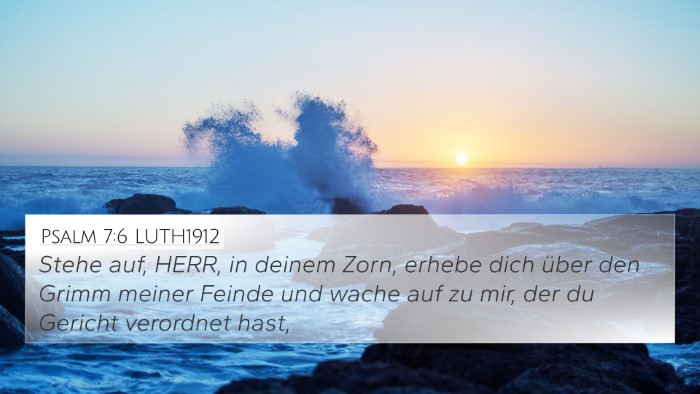 Psalm 7:6 LUTH1912 Bible Verse Image