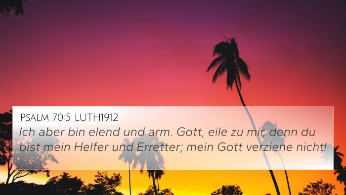 Psalm 70:5 LUTH1912 Bible Verse Image