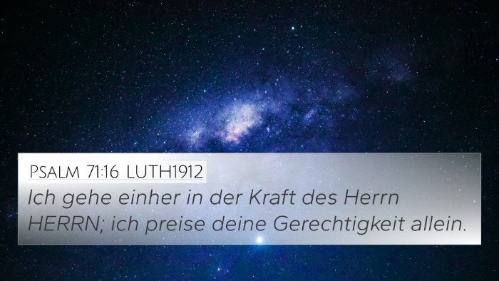 Psalm 71:16 LUTH1912 Bible Verse Image