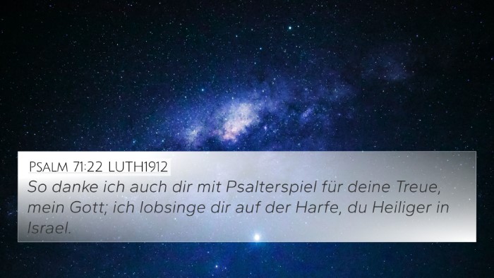 Psalm 71:22 LUTH1912 Bible Verse Image