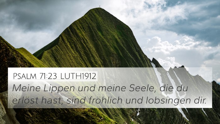 Psalm 71:23 LUTH1912 Bible Verse Image