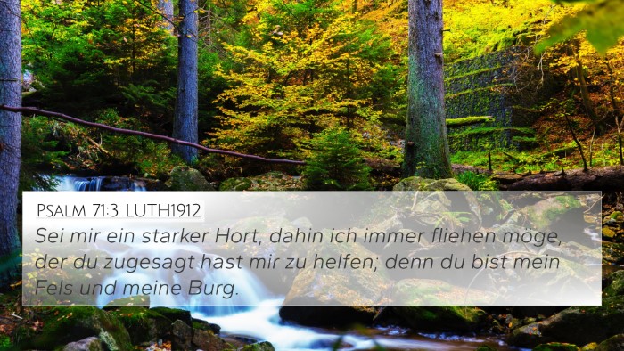 Psalm 71:3 LUTH1912 Bible Verse Image