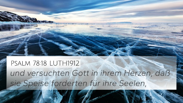 Psalm 78:18 LUTH1912 Bible Verse Image