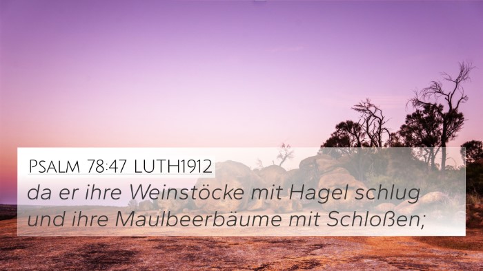 Psalm 78:47 LUTH1912 Bible Verse Image