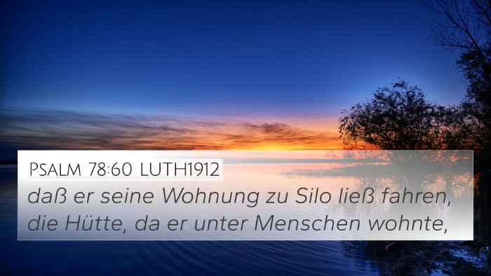 Psalm 78:60 LUTH1912 Bible Verse Image