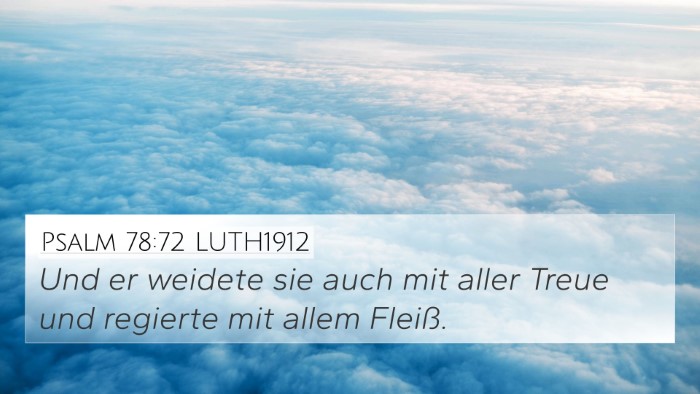 Psalm 78:72 LUTH1912 Bible Verse Image