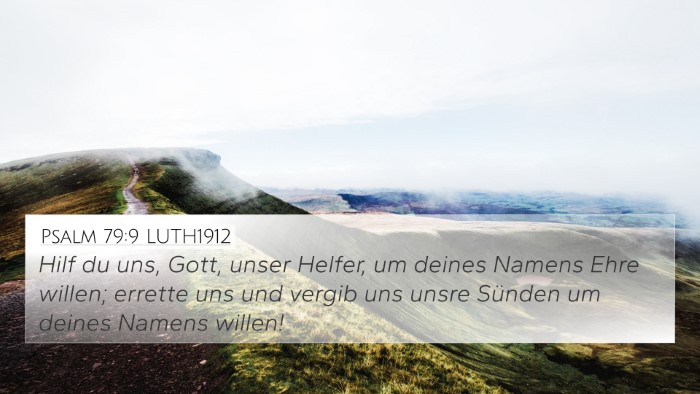Psalm 79:9 LUTH1912 Bible Verse Image