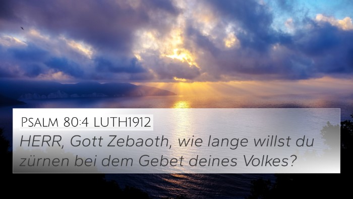 Psalm 80:4 LUTH1912 Bible Verse Image