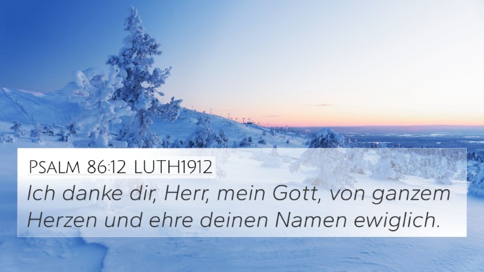 Psalm 86:12 LUTH1912 Bible Verse Image