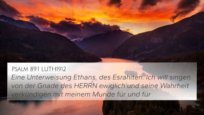 Psalm 89:1 LUTH1912 Bible Verse Image