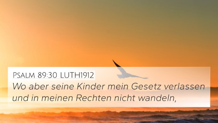 Psalm 89:30 LUTH1912 Bible Verse Image