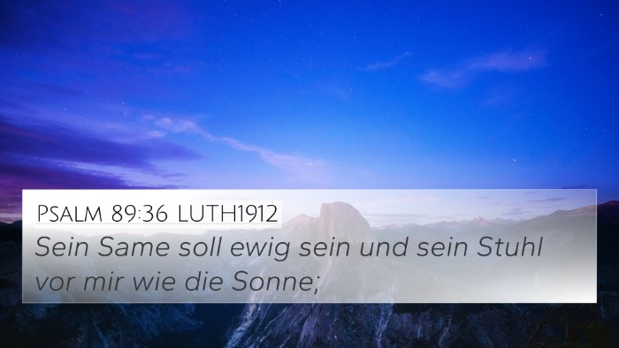 Psalm 89:36 LUTH1912 Bible Verse Image