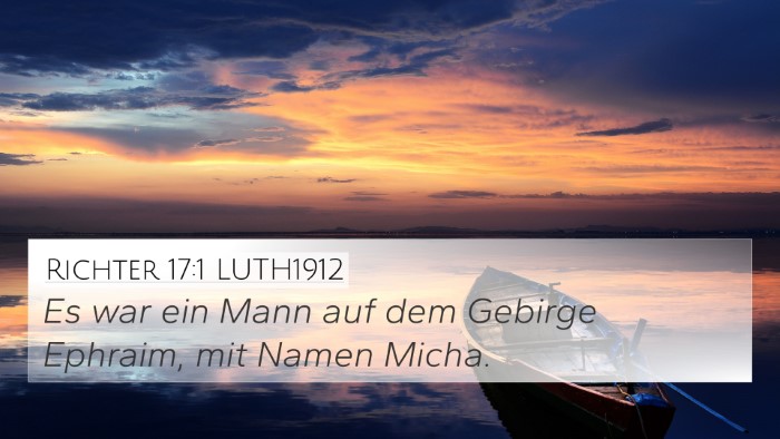 Richter 17:1 LUTH1912 Bible Verse Image
