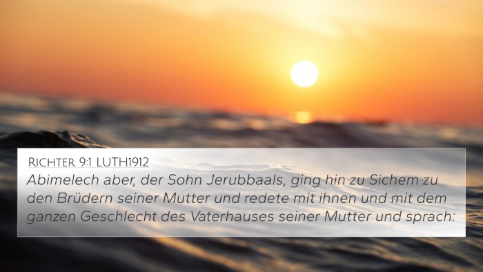 Richter 9:1 LUTH1912 Bible Verse Image
