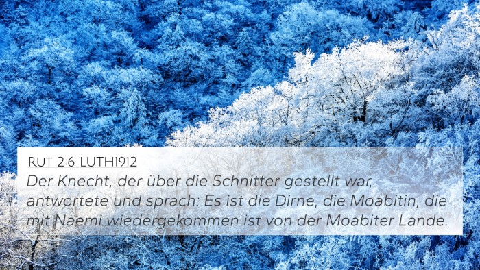 Rut 2:6 LUTH1912 4K Wallpaper - Der Knecht, der über die Schnitter gestellt war, - 4K Wallpaper Bible Verse