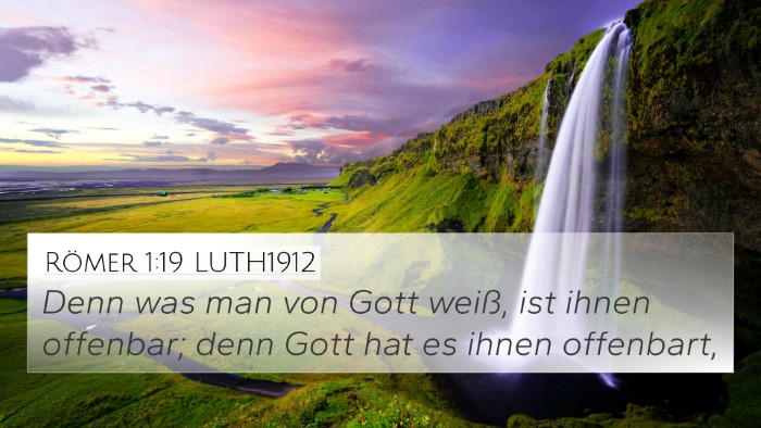 Römer 1:19 LUTH1912 Bible Verse Image