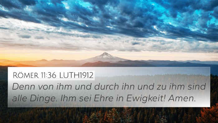 Römer 11:36 LUTH1912 Bible Verse Image