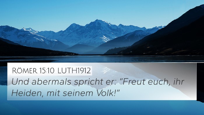 Römer 15:10 LUTH1912 Bible Verse Image