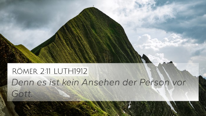 Römer 2:11 LUTH1912 Bible Verse Image