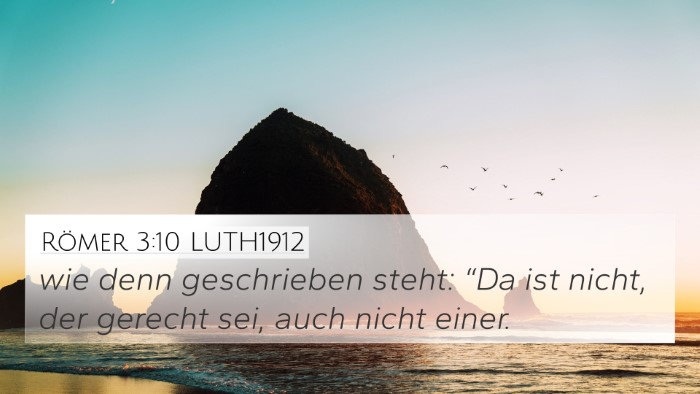 Römer 3:10 LUTH1912 Bible Verse Image