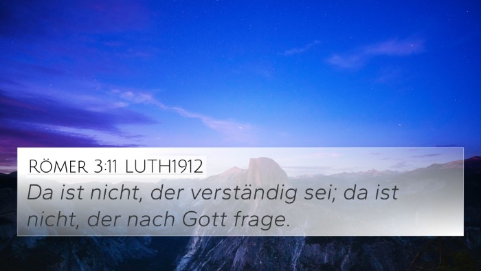 Römer 3:11 LUTH1912 4K Wallpaper - Da ist nicht, der verständig sei; da ist nicht, - 4K Wallpaper Bible Verse