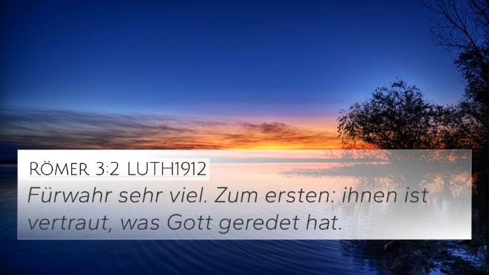Römer 3:2 LUTH1912 Bible Verse Image