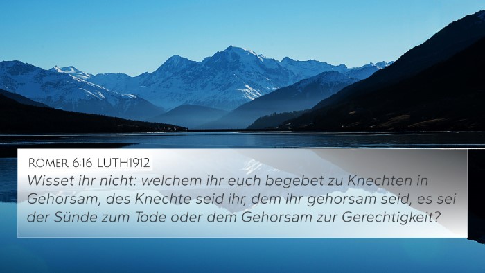 Römer 6:16 LUTH1912 Bible Verse Image