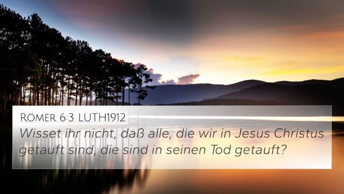Römer 6:3 LUTH1912 Bible Verse Image