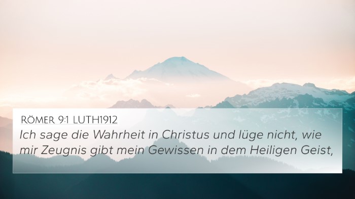 Römer 9:1 LUTH1912 Bible Verse Image