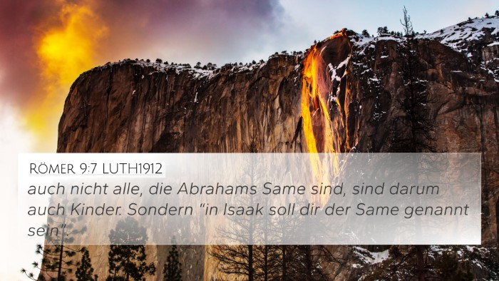 Römer 9:7 LUTH1912 Bible Verse Image