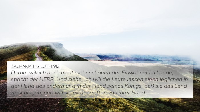 Sacharja 11:6 LUTH1912 Bible Verse Image